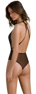 Passion - Seksowne Koronkowe Body Z Siateczką Czarne Zinnia S/M