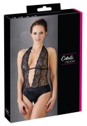 Cottelli LINGERIE - Koronkowe Czarne Body Z Otwartym Kroczem L