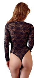 Cottelli LINGERIE - Seksowne Koronkowe Body Z Matowymi Wstawkami Czarne L