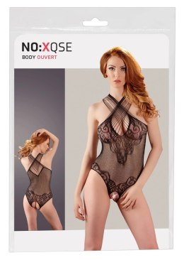 NO:XQSE - Seksowne Bezszwowe Body Z Elegancką Koronką Czarne S-L