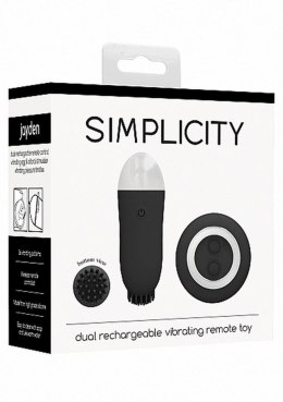 Jayden - Dual Rechargeable Vibrating Remote Toy - Black