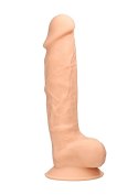 Realistyczne dildo żylaste z mocną przyssawką 18cm