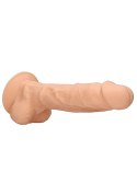 Realistyczne dildo żylaste z mocną przyssawką 18cm