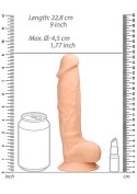 Realistyczne dildo żylaste z mocną przyssawką 18cm