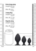 Rippled Butt Plug Set - Black