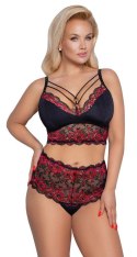 Bra and Briefs black/red 2XL