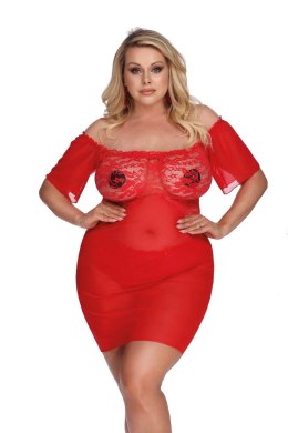 CAMARI RED (CHEMISE/HALKA) XL+