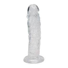 Przezroczyste dildo silikonowe z przyssawką 19,3cm