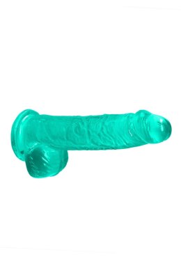 Zielone dildo do penetracji pochwy i anusa 17 cm