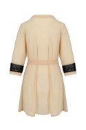 Bielizna-DAISY PEIGNOIR beige L/XL