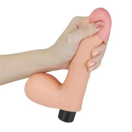 Realistyczny wibrator penis z jadrami 17 cm