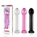 Szklane dildo z prostym trzonem i główką 16 cm