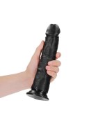 Czarne realistyczne żylaste dildo przyssawka 25 cm