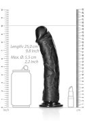 Czarne realistyczne żylaste dildo przyssawka 25 cm