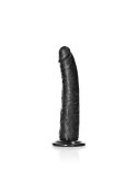 Czarne silikonowe dildo z mocną przyssawką 22,5 cm