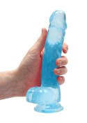 Dildo gumowe silikonowe żylaste z przyssawką 21 cm