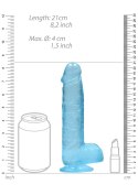 Dildo gumowe silikonowe żylaste z przyssawką 21 cm