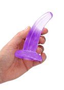 Dildo zakrzywione fiolet z mocną przyssawką 12 cm