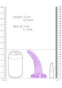 Dildo zakrzywione fiolet z mocną przyssawką 12 cm