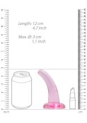 Dildo zakrzywione małe z mocną przyssawką 12 cm