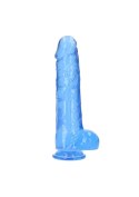 Duże żylaste dildo z przyssawką i jądrami 24 cm