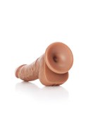 Grube silikonowe żylaste dildo przyssawka 17 cm