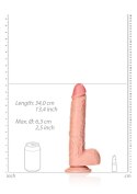 Realistyczny wielki penis żylaste dildo 34 cm