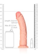 Silikonowe duże dildo z mocną przyssawką 25 cm