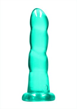 Spiralne zielone dildo gumowe z przyssawką 17 cm