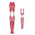 Koronkowe bodystocking erotyczny czerwone XL/XXL