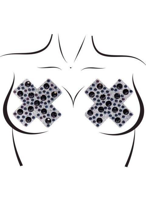 X Factor Nipple jewels sticker Black