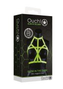 Bra Harness - Glow in the Dark - Neon Green/Black - S/M