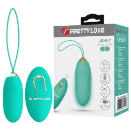 Wibrujące jajeczko -PRETTY LOVE - JENNY Dream chaser 1, Green, Wireless remote control 12 vibration functions