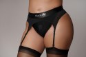 Vibrating Strap-on Thong with Adjustable Garters - XL/XXL