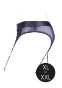 Vibrating Strap-on Thong with Adjustable Garters - XL/XXL