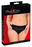 Bad Kitty - Gładkie Czarne Strap-On Z Pierścieniem Na Dildo XL