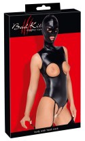 Bad Kitty - Seksowne Skórzane Body Bez Biustu Z Maską 2XL