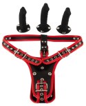 Bad Kitty - Uprząż Strap-On Z 3 Dildami L/XL