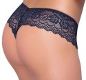 Cottelli LINGERIE - Wysokie Stringi Z Delikatnej Elastycznej Koronki L