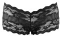 Cottelli LINGERIE - Seksowne Koronkowe Majteczki Z Odkrytym Tyłem I Kokardą Czarne S