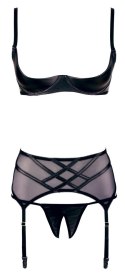 Cottelli LINGERIE - 3-Częściowy Seksowny Komplecik Czarny 80B/M