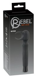 Rebel - 2in1 Masażysta I Masturbator W Jednym 7 Trybów Wibracji Czarny