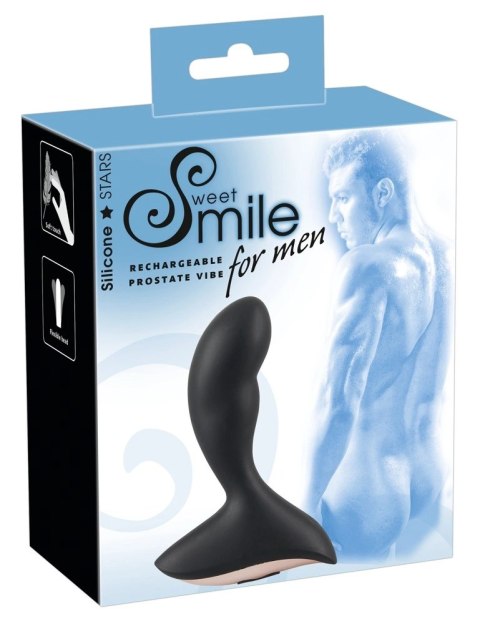 Sweet Smile - Czarny Wibrator Analny Do Stymulacji Punktu-P