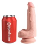 King Cock Plus - Realistyczne Dildo Z Jądrami I Przyssawką 13 CM Jasny Kolor Skóry