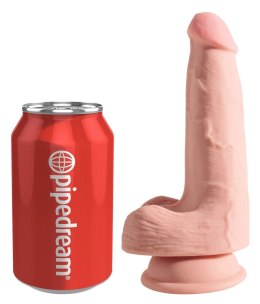 King Cock Plus - Realistyczne Dildo Z Jądrami I Przyssawką 13 CM Jasny Kolor Skóry