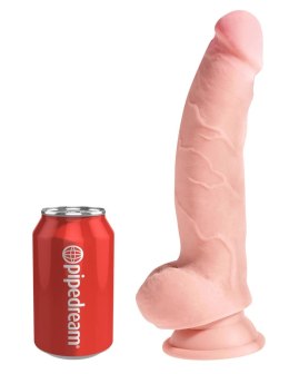 King Cock Plus - Realistyczne Dildo Z Jądrami I Przyssawką 20 CM Jasny Kolor Skóry