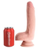 King Cock Plus - Realistyczne Dildo Z Jądrami I Przyssawką 23 CM Jasny Kolor Skóry