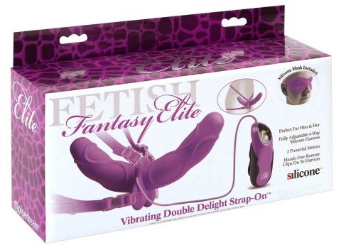 Fetish Fantasy Elite - Regulowana Uprząż Strap-On Z Podwójnym Wibrującym Dildo