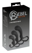 Rebel - Zestaw 3 Plugów Do Stymulacji Prostaty Czarne