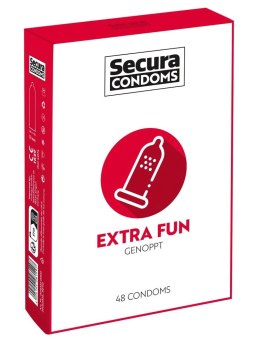 Secura Extra Fun - Prezerwatywy Z Wypustkami Stymulującymi 48pcs Box